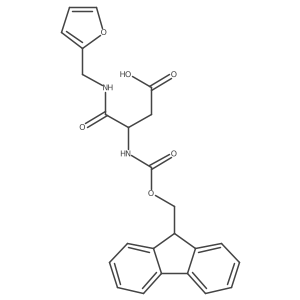 3-({[(9H-fluoren-9-yl)methoxy]carbonyl}amino)-3-{[(furan-2-yl)methyl]carbamoyl}propanoic acid Structure
