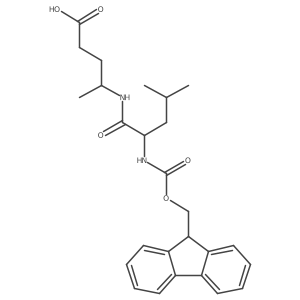 4-[2-({[(9H-fluoren-9-yl)methoxy]carbonyl}amino)-4-methylpentanamido]pentanoic acid结构式