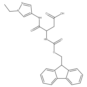 3-[(1-ethyl-1H-pyrazol-4-yl)carbamoyl]-3-({[(9H-fluoren-9-yl)methoxy]carbonyl}amino)propanoic acid Structure