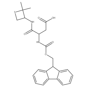 3-[(2,2-dimethylthietan-3-yl)carbamoyl]-3-({[(9H-fluoren-9-yl)methoxy]carbonyl}amino)propanoic acid Structure