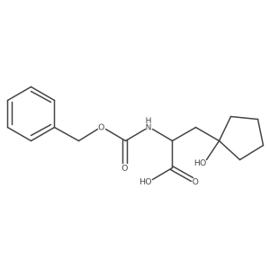 2-{[(Benzyloxy)carbonyl]amino}-3-(1-hydroxycyclopentyl)propanoic acid结构式