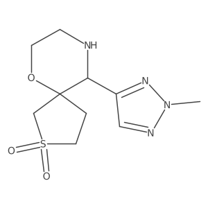 10-(2-methyl-2H-1,2,3-triazol-4-yl)-6-oxa-2lambda6-thia-9-azaspiro[4.5]decane-2,2-dione结构式