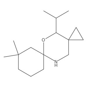 8,8-Dimethyl-4-(propan-2-yl)-5-oxa-12-azadispiro[2.2.5^{6}.2^{3}]tridecane结构式