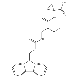 1-{2-[({[(9H-fluoren-9-yl)methoxy]carbonyl}amino)methyl]-3-methylbutanamido}cyclopropane-1-carboxylic acid Structure