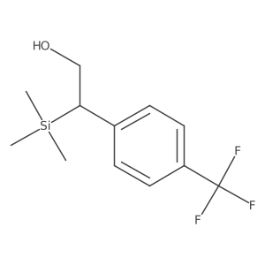 2-[4-(Trifluoromethyl)phenyl]-2-(trimethylsilyl)ethan-1-ol Structure