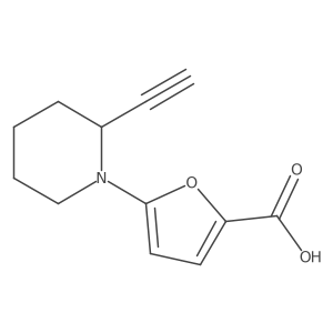 5-(2-Ethynylpiperidin-1-yl)furan-2-carboxylic acid结构式