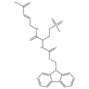 4-[2-({[(9H-fluoren-9-yl)methoxy]carbonyl}amino)-4-methanesulfonylbutanamido]but-2-enoic acid结构式