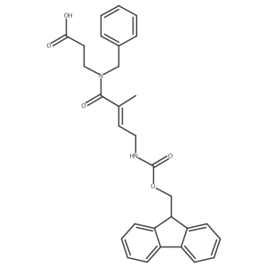 3-[N-benzyl-4-({[(9H-fluoren-9-yl)methoxy]carbonyl}amino)-2-methylbut-2-enamido]propanoic acid结构式