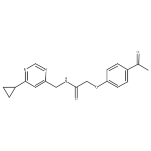 2-(4-acetylphenoxy)-N-[(6-cyclopropylpyrimidin-4-yl)methyl]acetamide Structure