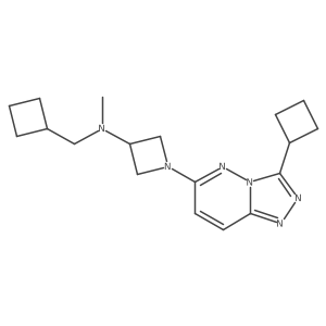 1-{3-cyclobutyl-[1,2,4]triazolo[4,3-b]pyridazin-6-yl}-N-(cyclobutylmethyl)-N-methylazetidin-3-amine结构式