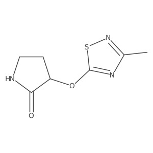 3-[(3-Methyl-1,2,4-thiadiazol-5-yl)oxy]pyrrolidin-2-one结构式