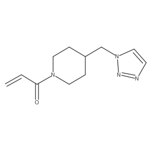 1-{4-[(1H-1,2,3-triazol-1-yl)methyl]piperidin-1-yl}prop-2-en-1-one结构式