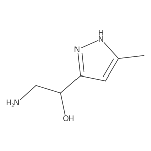 (1R)-2-amino-1-(5-methyl-1H-pyrazol-3-yl)ethan-1-ol Structure
