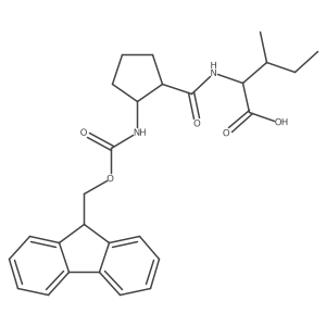 (2S,3S)-2-{[(1RS,2SR)-2-({[(9H-fluoren-9-yl)methoxy]carbonyl}amino)cyclopentyl]formamido}-3-methylpentanoic acid Structure
