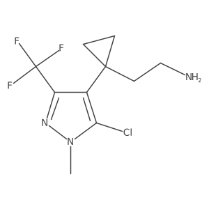 2-{1-[5-chloro-1-methyl-3-(trifluoromethyl)-1H-pyrazol-4-yl]cyclopropyl}ethan-1-amine结构式