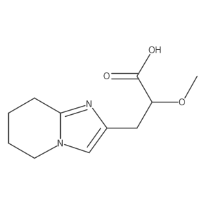 3-{5H,6H,7H,8H-imidazo[1,2-a]pyridin-2-yl}-2-methoxypropanoic acid结构式