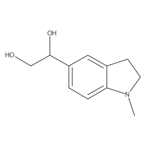 1-(1-methyl-2,3-dihydro-1H-indol-5-yl)ethane-1,2-diol结构式