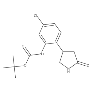 tert-butyl N-[5-chloro-2-(5-oxopyrrolidin-3-yl)phenyl]carbamate结构式