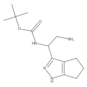 tert-butyl N-(2-amino-1-{1H,4H,5H,6H-cyclopenta[c]pyrazol-3-yl}ethyl)carbamate Structure