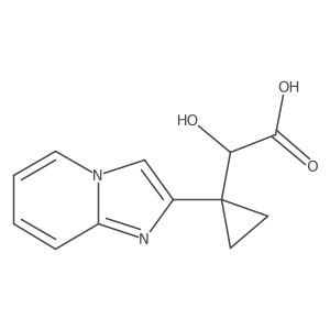2-Hydroxy-2-(1-{imidazo[1,2-a]pyridin-2-yl}cyclopropyl)acetic acid Structure
