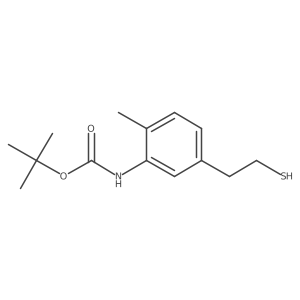 tert-butyl N-[2-methyl-5-(2-sulfanylethyl)phenyl]carbamate结构式