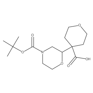 4-{4-[(Tert-butoxy)carbonyl]morpholin-2-yl}oxane-4-carboxylic acid Structure