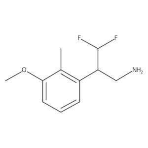 3,3-Difluoro-2-(3-methoxy-2-methylphenyl)propan-1-amine结构式