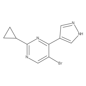 5-bromo-2-cyclopropyl-4-(1H-pyrazol-4-yl)pyrimidine Structure