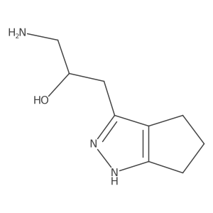 1-amino-3-{1H,4H,5H,6H-cyclopenta[c]pyrazol-3-yl}propan-2-ol Structure