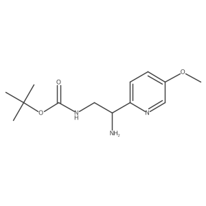 tert-butyl N-[2-amino-2-(5-methoxypyridin-2-yl)ethyl]carbamate结构式