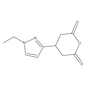 4-(1-ethyl-1H-pyrazol-3-yl)oxane-2,6-dione Structure