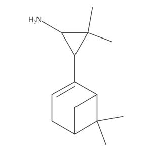 3-{6,6-Dimethylbicyclo[3.1.1]hept-2-en-2-yl}-2,2-dimethylcyclopropan-1-amine Structure