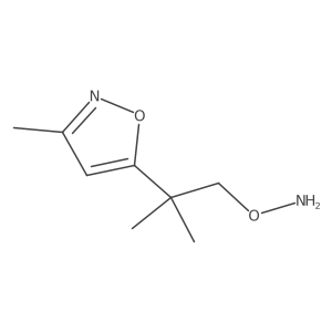 O-[2-methyl-2-(3-methyl-1,2-oxazol-5-yl)propyl]hydroxylamine结构式