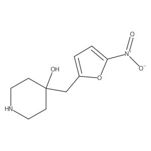 4-[(5-Nitrofuran-2-yl)methyl]piperidin-4-ol结构式