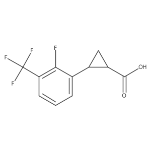 2-[2-Fluoro-3-(trifluoromethyl)phenyl]cyclopropane-1-carboxylic acid结构式