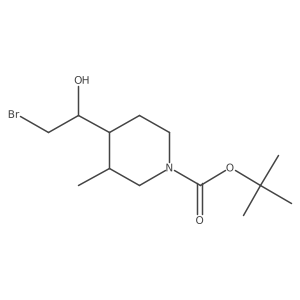 Tert-butyl 4-(2-bromo-1-hydroxyethyl)-3-methylpiperidine-1-carboxylate Structure