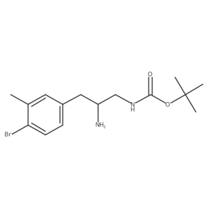 tert-butyl N-[2-amino-3-(4-bromo-3-methylphenyl)propyl]carbamate结构式