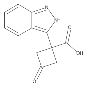 1-(1H-indazol-3-yl)-3-oxocyclobutane-1-carboxylic acid Structure