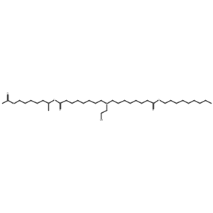 7-Acetoxyheptan-2-yl 8-((2-hydroxyethyl)(8-(nonyloxy)-8-oxooctyl)amino)octanoate结构式