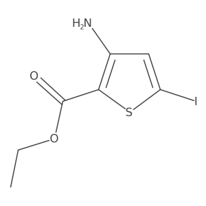 Ethyl 3-amino-5-iodothiophene-2-carboxylate结构式
