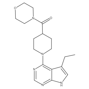 (1-(5-Ethyl-7H-pyrrolo[2,3-d]pyrimidin-4-yl)piperidin-4-yl)(morpholino)methanone Structure