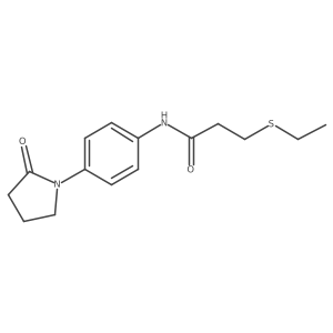 3-Ethylsulfanyl-N-[4-(2-oxopyrrolidin-1-yl)phenyl]propanamide Structure
