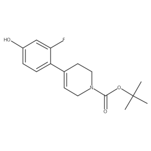 tert-Butyl 4-(2-fluoro-4-hydroxyphenyl)-3,6-dihydropyridine-1(2H)-carboxylate结构式
