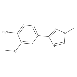 2-Methoxy-4-(1-methyl-1H-imidazol-4-yl)benzenamine结构式