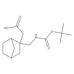 2-[2-({[(Tert-butoxy)carbonyl]amino}methyl)bicyclo[2.2.1]heptan-2-yl]acetic acid结构式