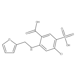 4-Chloro-2-(furan-2-ylmethylamino)-5-sulfobenzoic acid Structure