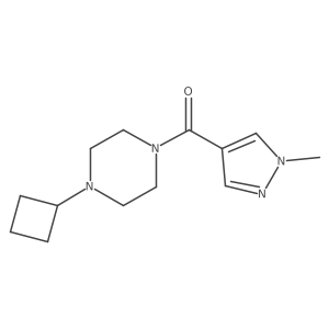 (4-cyclobutylpiperazin-1-yl)(1-methyl-1H-pyrazol-4-yl)methanone Structure
