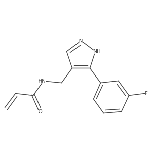 N-[[5-(3-Fluorophenyl)-1H-pyrazol-4-yl]methyl]prop-2-enamide结构式
