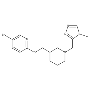 5-bromo-2-({1-[(4-methyl-4H-1,2,4-triazol-3-yl)methyl]piperidin-3-yl}methoxy)pyrimidine结构式
