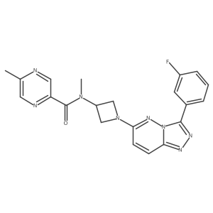 N-[1-[3-(3-Fluorophenyl)-[1,2,4]triazolo[4,3-b]pyridazin-6-yl]azetidin-3-yl]-N,5-dimethylpyrazine-2-carboxamide结构式